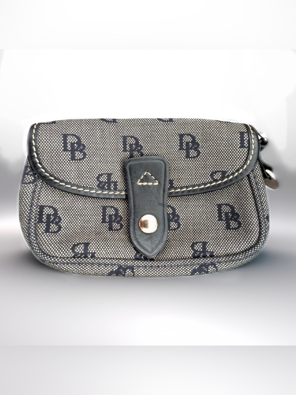 Dooney & Bourke Signature Monogram Flap Wristlet